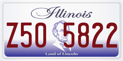 IL license plate Z505822