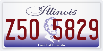 IL license plate Z505829