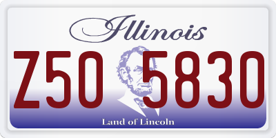 IL license plate Z505830