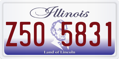 IL license plate Z505831