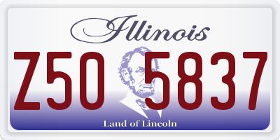 IL license plate Z505837
