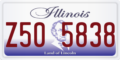 IL license plate Z505838