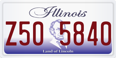 IL license plate Z505840