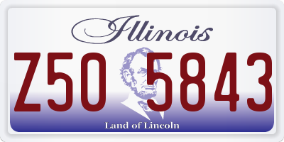 IL license plate Z505843