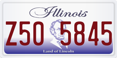 IL license plate Z505845