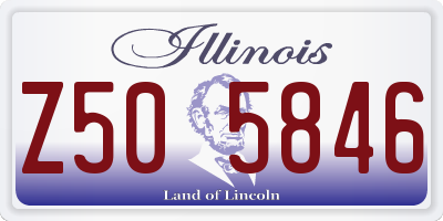 IL license plate Z505846