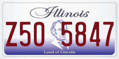 IL license plate Z505847