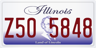 IL license plate Z505848