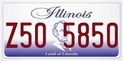 IL license plate Z505850