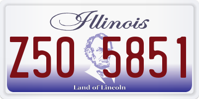 IL license plate Z505851