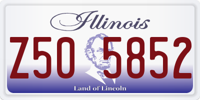 IL license plate Z505852