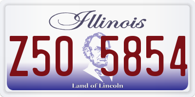 IL license plate Z505854