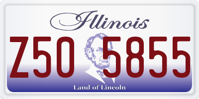 IL license plate Z505855
