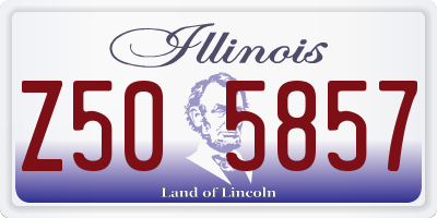IL license plate Z505857