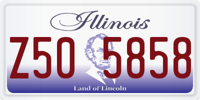 IL license plate Z505858