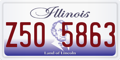 IL license plate Z505863