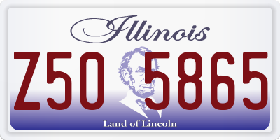 IL license plate Z505865