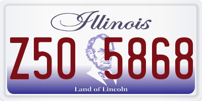 IL license plate Z505868