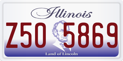 IL license plate Z505869