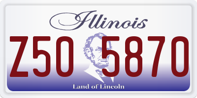 IL license plate Z505870