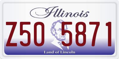 IL license plate Z505871