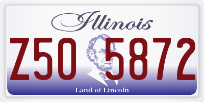 IL license plate Z505872