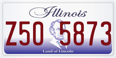 IL license plate Z505873