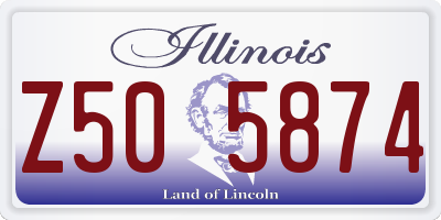 IL license plate Z505874