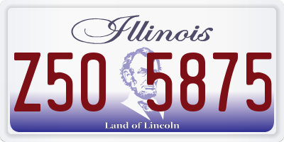 IL license plate Z505875