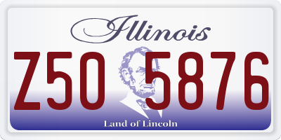 IL license plate Z505876