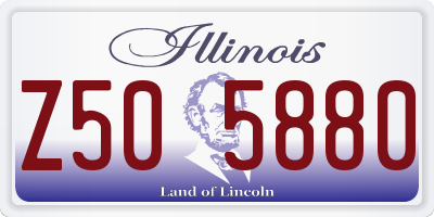 IL license plate Z505880
