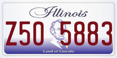 IL license plate Z505883