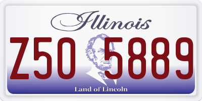 IL license plate Z505889