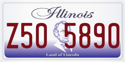 IL license plate Z505890