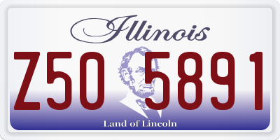IL license plate Z505891