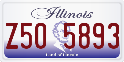 IL license plate Z505893