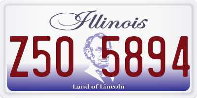 IL license plate Z505894
