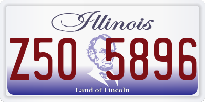 IL license plate Z505896