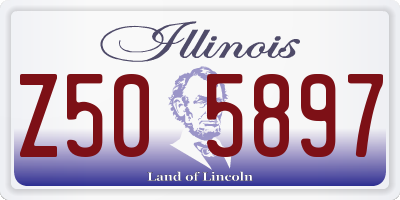 IL license plate Z505897