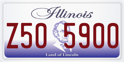 IL license plate Z505900