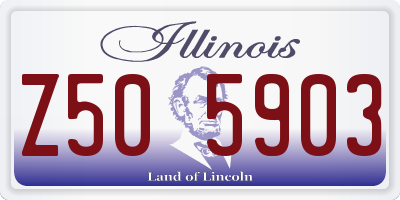 IL license plate Z505903