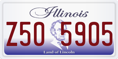 IL license plate Z505905