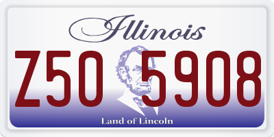 IL license plate Z505908
