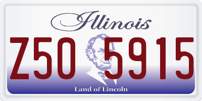 IL license plate Z505915