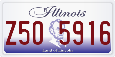 IL license plate Z505916