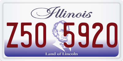 IL license plate Z505920