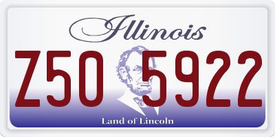 IL license plate Z505922