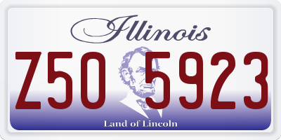 IL license plate Z505923