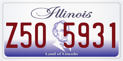 IL license plate Z505931