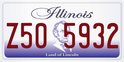 IL license plate Z505932